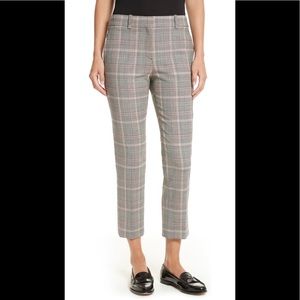 Theory Treeca Plaid cropped pants